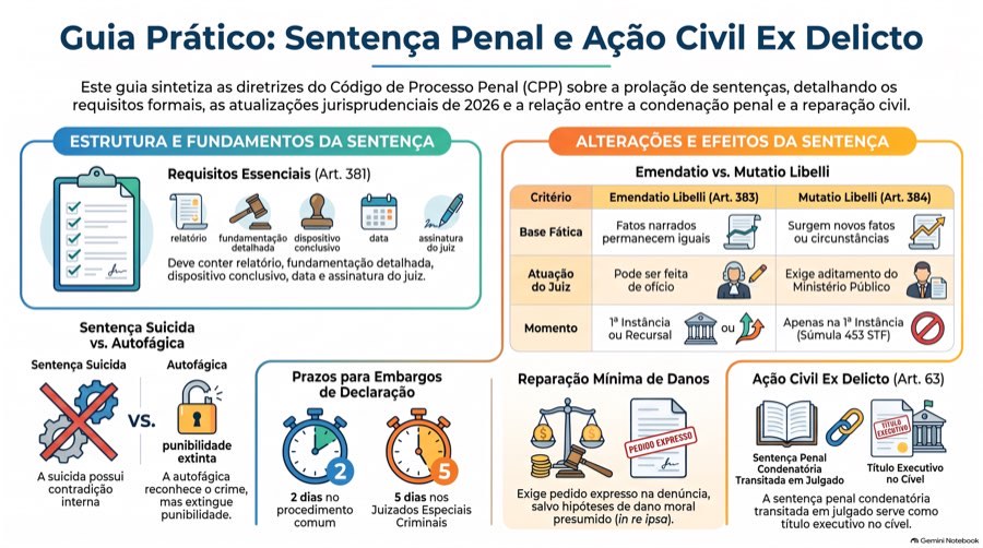 Processual Penal — Sentença · mapa mental