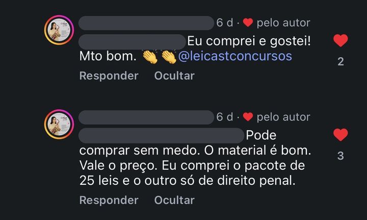 “Pode comprar sem medo. O material é bom. Vale o preço.”
