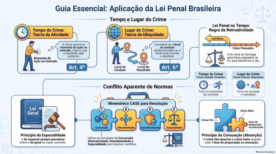 Aplicação da Lei Penal — Mapa mental